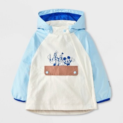 Toddler Boys' Disney Mickey Windbreaker Anorak Jacket - Beige 3T
