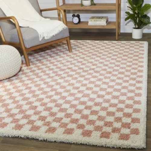 Balta Covey Checkered Shag 5' 3" x 7' Area Rug