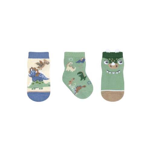 Tiny Dinos 3-Pack Baby Socks in Olive – Robeez