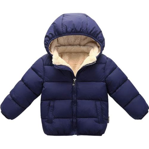 Baby Boys Girls Toddlers Winter Coats Puffer Jacket Hooded Down Snow Jacket Coat Outerwear