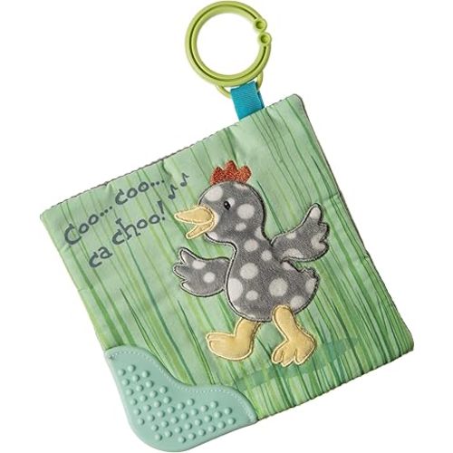 Mary Meyer Crinkle Teether Toy with Baby Paper and Squeaker, 6 x 6-Inches, Rocky Chicken