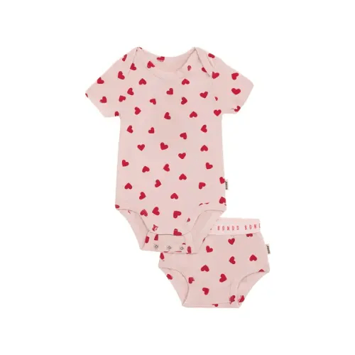 Bonds 2 Pack Organic Set Love Heart Sparkle | Baby Bunting AU