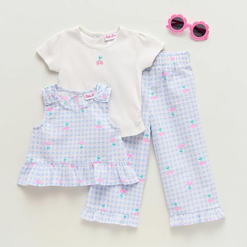 Little Lass Baby Girls 4-pc. Pant Set, Color: Blue - JCPenney