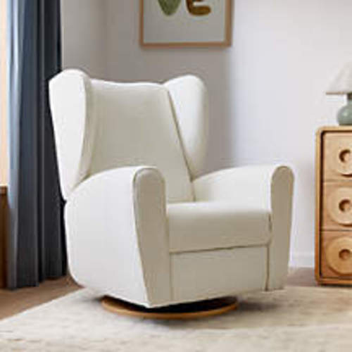 Seesaw Cream Electronic Swivel Glider Power Recliner Nursery Chair
