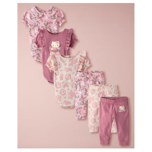 Baby Girls Short Sleeve Hello Kitty® Floral Toile 6- Piece Outfit Set - MULTI | Gymboree

0-3 Months Please :)
