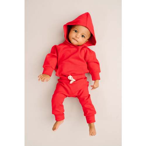 Holly Red Hoodie Romper Set
