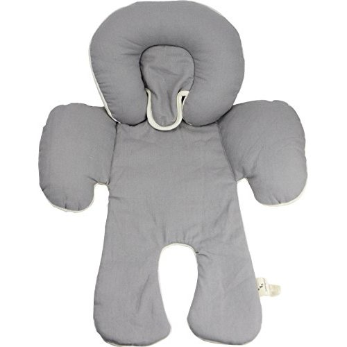 DorDor & GorGor CuddleME Infant Head Support with Organic Cotton, 2-in-1 Reversible, Gray