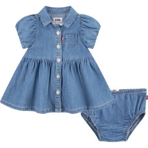 Kids' Bubble Sleeve Shirtdress & Bloomer Set