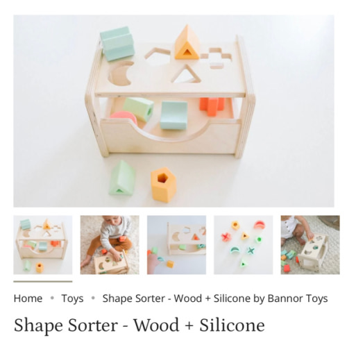 Shape Sorter - Wood + Silicone by Bannor Toys