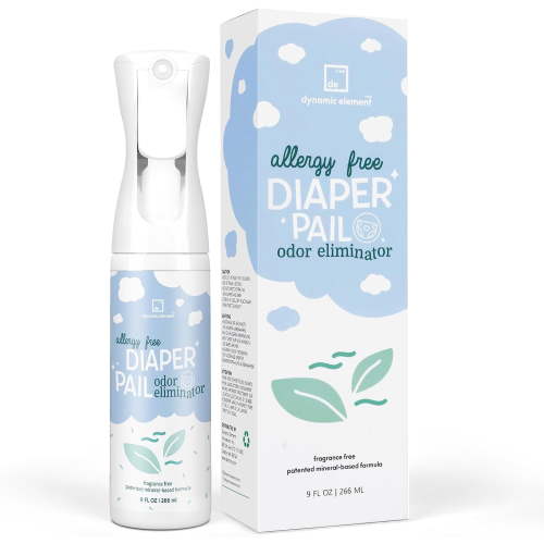 Diaper Pail Odor Eliminator Spray  Unscented Mineral-Based Spray for Odors in Diaper Pails and Baby Changing Areas  9 Fl Oz