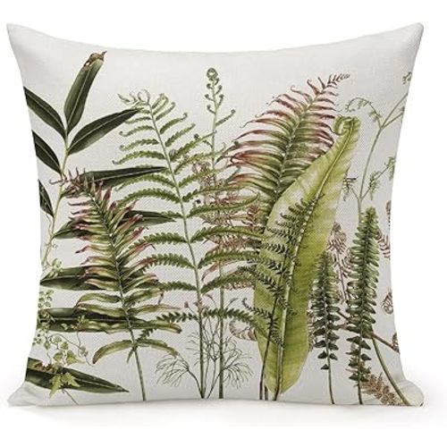 Australian Ferns Throw Pillow Covers 18"X18" Pillowcase for Bedroom Aesthetic Cushion Cover Home Decor Dormitory College Living Room Bed Sofa Couch