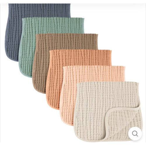 Konssy Muslin Baby Burp Cloths Sets for Unisex- 6 Pack Large 100% Cott – KONSSY