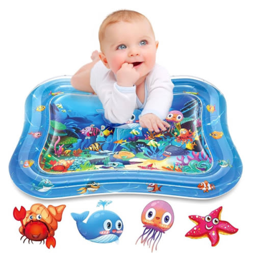 Infinno Inflatable Tummy Time Mat Premium Baby Water Play Mat for Infants and Toddlers Baby Toys for 3 to 24 Months, Strengthen Your Baby's Muscles, Portable