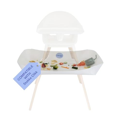 CATCHY - Food Catcher - Compatible with Stokke Clikk High Chair + 12 Other High Chairs - Highchair Sold Separately - Baby & Toddler Food & Mess Catcher - Under High Chair Accessory