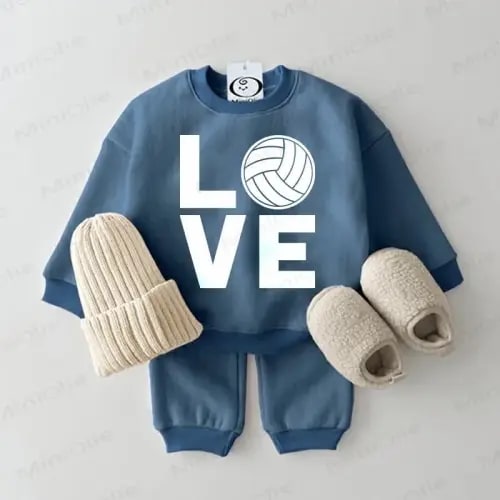 LOVE Baby Volleyball Sweatsuit 2-piece Set