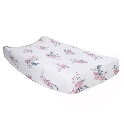 Bebe au Lait Classic Muslin Changing Pad Cover, Garland