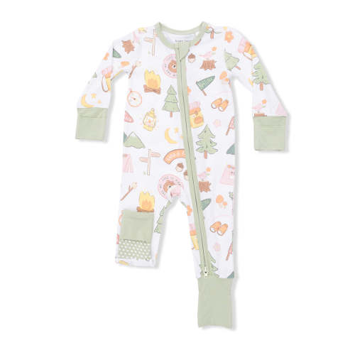 2-Way Zip Romper, Camping Pink (6-12M)