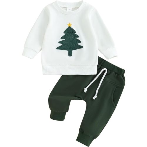 BemeyourBBs Toddler Baby Boy Clothes Graphic Sweatshirt Pants Set Outfit | Toddler Baby Boy Outfit Suitable for Fall Winter Spring. Baby Crewneck Sweatshirt and Jogger Pants Set, Age Range: 0-4 Years