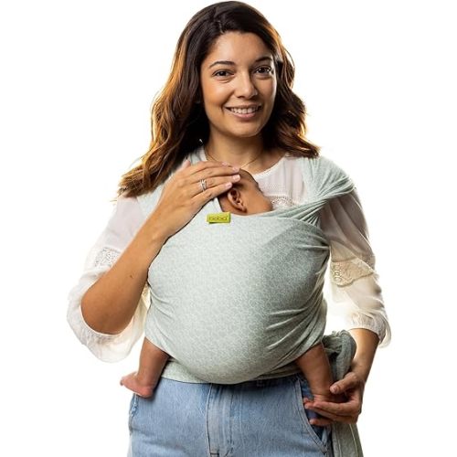Boba Baby Wrap Carrier – Original Baby Sling Carrier for Newborns (7–35 lbs), Soft, Secure, Hands-Free & Ergonomic, Ideal for Comfortable Bonding, New Parents (Serenity Whisper)