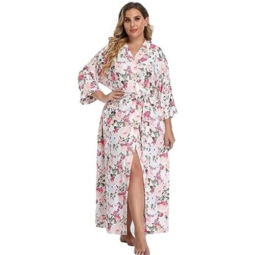 Super Shopping-zone Women's Plus Size Long Robes Kimonos Plus Size Maternity Robes Delivery Robes Sleepwear