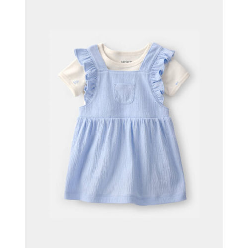 Baby Girl 2-Piece Jumper Dress Set - Blue | Carter's