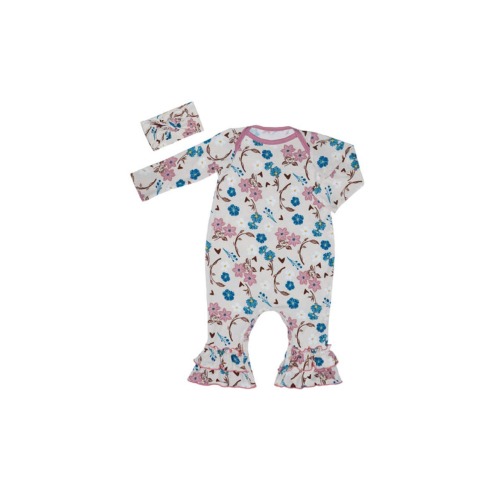Ruffle Romper & Head Wrap Set