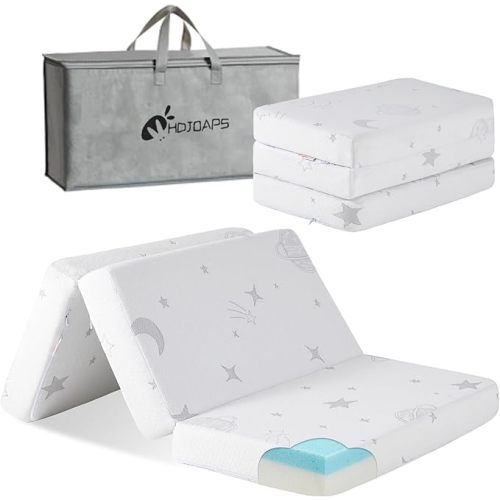 Pack and Play Mattress for Baby Toddlers, Pack N Play Mattresses with Carry Bag Washable Cover