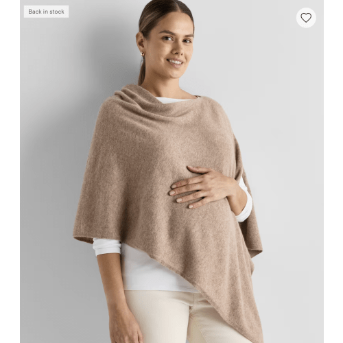 Mongolian Cashmere Nursing Shawl - Oatmeal
