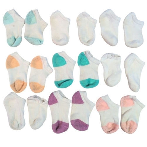 Bundle Of 9 Pairs Baby Girl Socks 12-24 Months