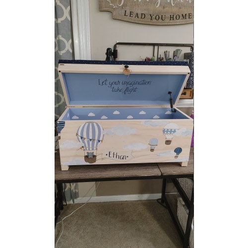 Toy box | NEW HINGES | Toy chest | Kids toy chest | wood toy box | Upholstered bench | personalized name | boys |custom toy box |
