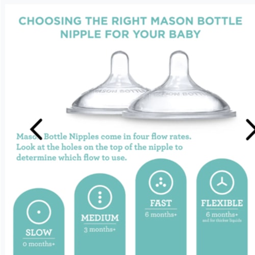 Silicone Nipples | Glass Baby Bottles | Mason Bottle