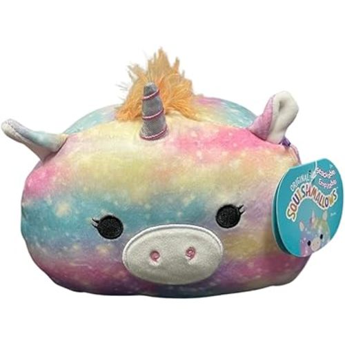 Squishmallows Official Kellytoy Plush 8 Inch Squishy Soft Plush Toy Animals (Prim Rainbow Unicorn Stackable)