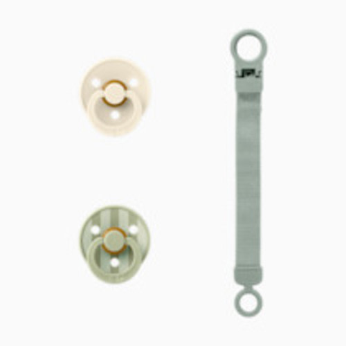 BIBS Colour Pacifier & Loop Clip Gift Set - Sage