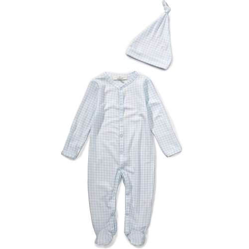 Starting Out Baby Boys Long Sleeve Gingham Footie Coverall