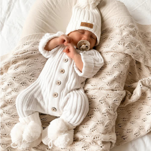 Little B's Pom Booties - Milk
