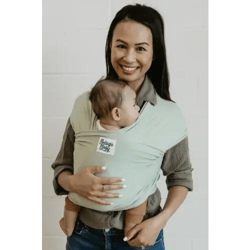The Erin Beluga Baby Wrap | Sage Green Bamboo Baby Carrier - Beluga Baby Carriers