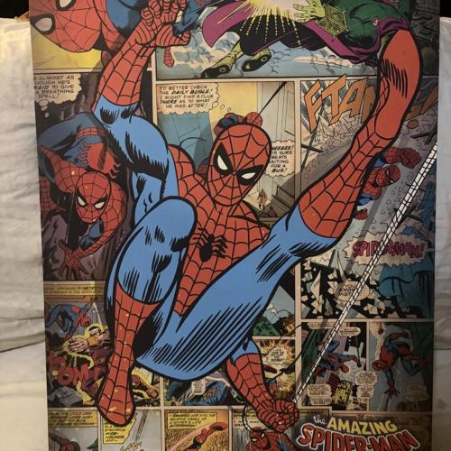 Amazing Spider-Man canvas print with comic book...
