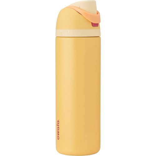 Owala Disney Princess FreeSip Insulated Stainless Steel Water Bottle with Straw for Sports and Travel, BPA-Free Sports Water Bottle, 24 oz, Belle
