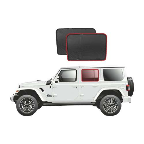Set of 2 Jeep Wrangler Window Shades (JL/JT; 2018-Present) - Snap Shades