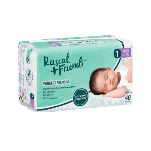Pañales Rascal + Friends Etapa 1 X 40 Unds (3-5 kg)