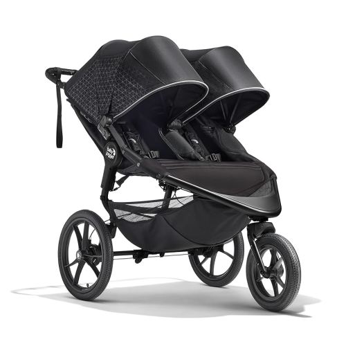 Baby Jogger Summit X3 Double Jogging Stroller Midnight Black Buggy for Two Smooth Ride for Walking or Jogging Compact Fold Increased Airflow All-Terrain Air Filled Tires and All-Wheel Suspension