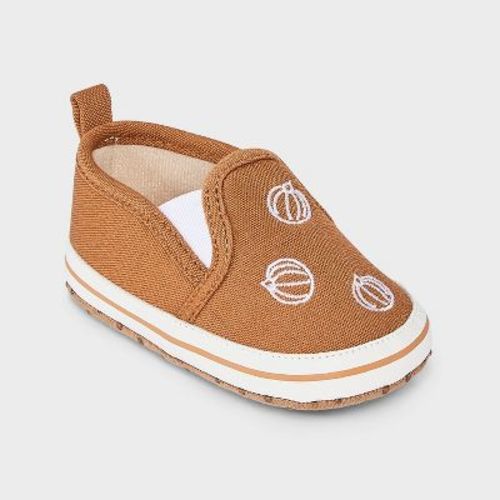 Baby Pumpkin Canvas Slip-On Shoes - Cloud Island™ Orange/White 6-9M
