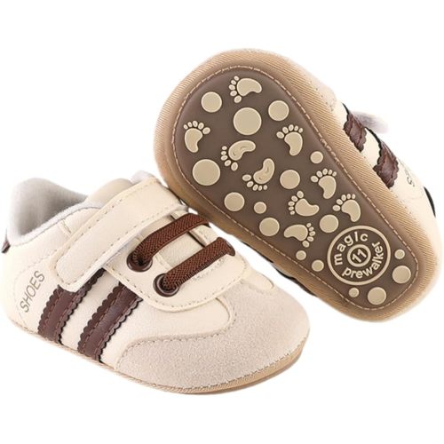 Baby Boys Girls Sneakers Toddler Non-Slip Soft Rubber Sole First Walking Shoes Infant Newborn Crib Dress Shoes