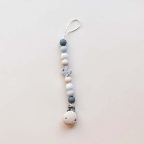 Pacifier clip & Teether Holder Cactus