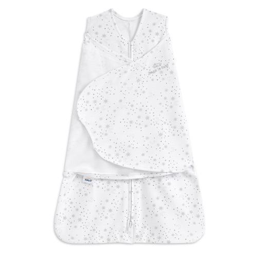 Midnight Moons Gray Cotton Baby Swaddle | HALO