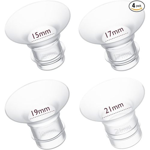 Momcozy Flange Insert 15/17/19/21mm Compatible with 24mm Flange/Shield of Most Pumps,Fit for Momcozy S9Pro/S12Pro/S12Pro-Quick Replacement Accessories, 4PCS