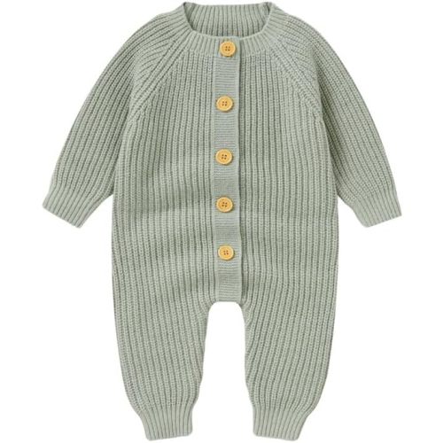 LAWKUL Baby Cardigan Sweater Romper Pullover Ultra Soft Knit Clothes Lightweight Long Sleeve for Boy Girl Infants & Toddlers