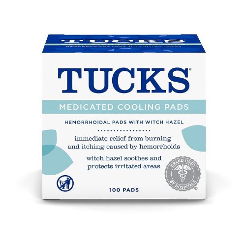 Amazon.com: TUCKS Medicated Cooling Pads, Witch Hazel Hemorrhoid Treatment, 100 Count | Witch hazel pads designed for sensitive areas and used by hospitals for hemorrhoid symptom relief, also postpartum essentials