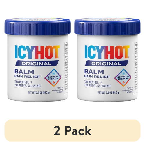 (2 pack) Icy Hot Original Pain Relief Balm, Fast-Acting Pain Relief With Menthol 7.6% and Methyl Salicylate 29%, 3.5 oz