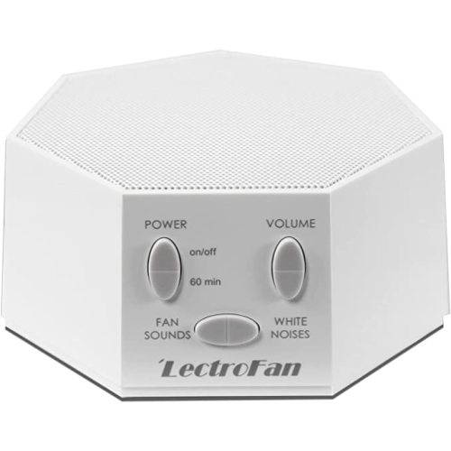 Adaptive Sound Technologies LectroFan Classic White Noise Machine - Compact Sleep Sound Machine for Bedroom, Travel, Study & More - 20 Non-Looping Fan & White Noise Variations